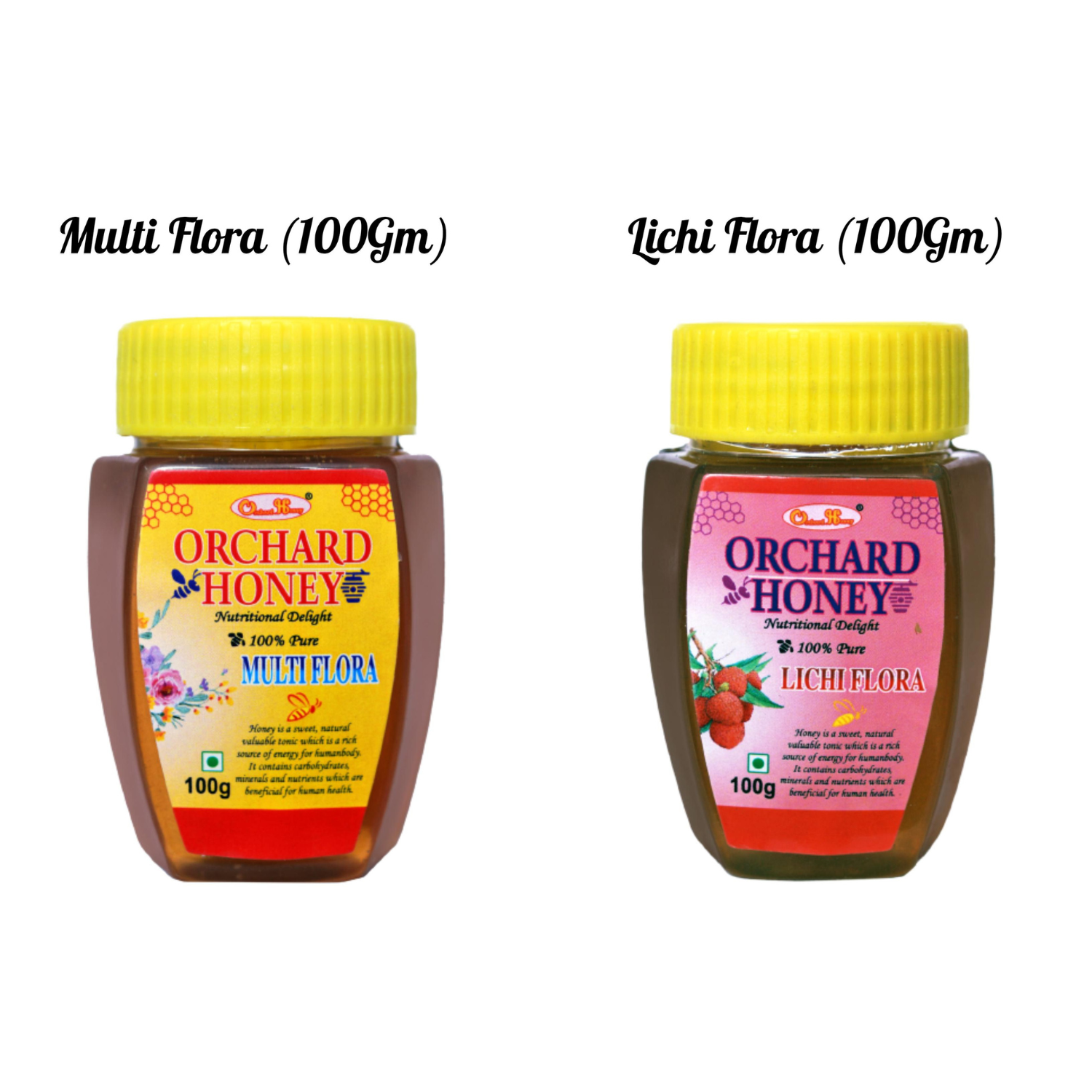 Buy Orchard Honey Combo Pack (Multi Flora+Lichi) 100 Percent Pure and